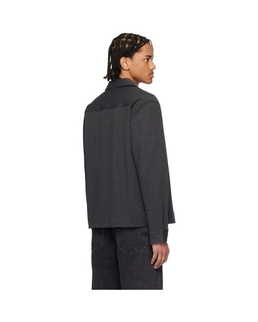 HUGO Black Cotton Blend Oversized-Fit Shirt for men