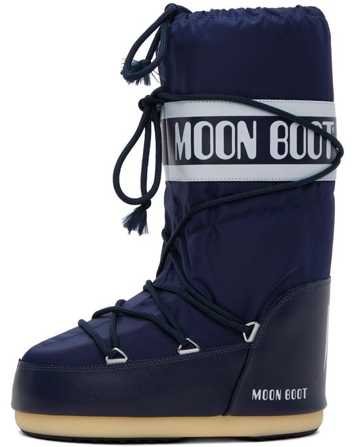 Navy blue moon boots top