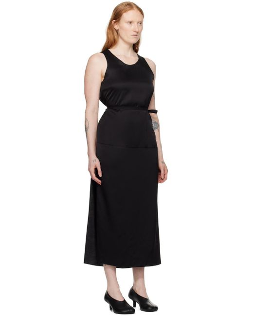 Robe longue fendue noire MM6 by Maison Martin Margiela en coloris Black