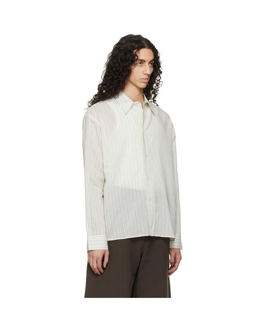 Studio Nicholson White Off- Hal Shirt for men