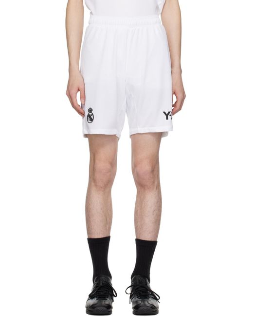 Y-3 White Real Madrid Edition Pre-Match Shorts for men