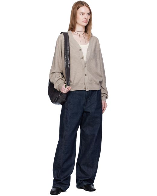 Lemaire Blue Twisted Belted Jeans