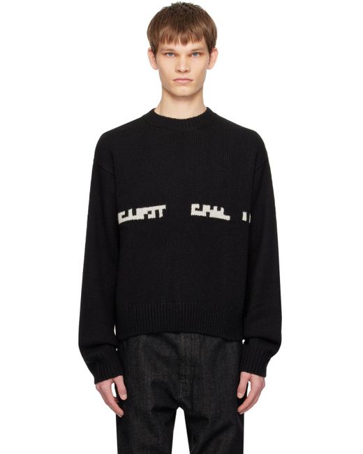 HELIOT EMIL Black Serene Sweater for men