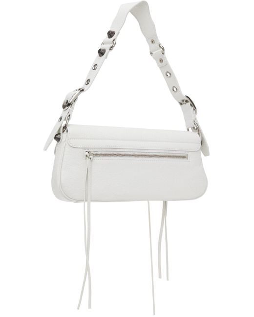Balenciaga White 'Le Cagole' Small Sling Bag