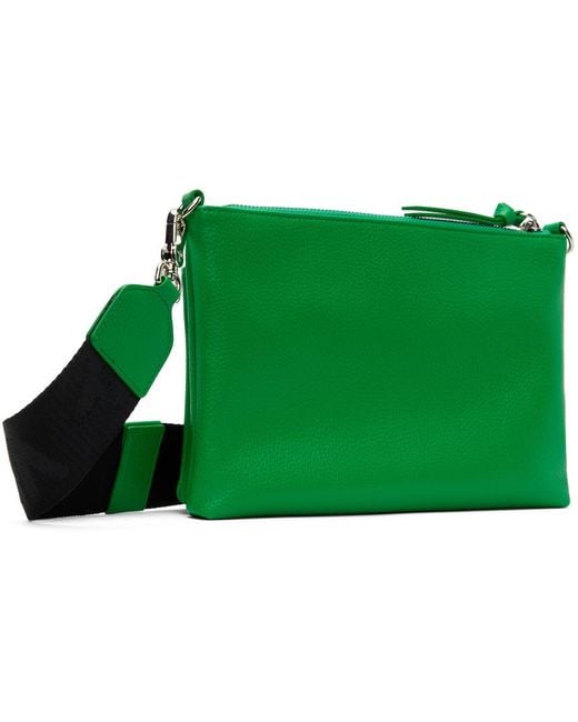 Vivienne Westwood Green Penny Db Pouch Messenger Bag for men