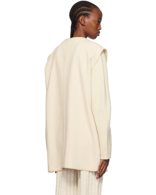 Totême  Natural Toteme Off-white Zip Vest