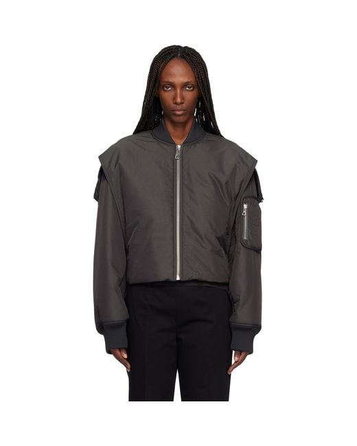 Jean Paul Gaultier Black Hidden Hood Detail Bomber Jacket
