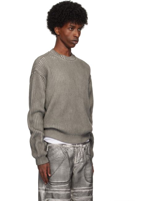 Guess Black Vintage Washed Crewneck Sweater for men