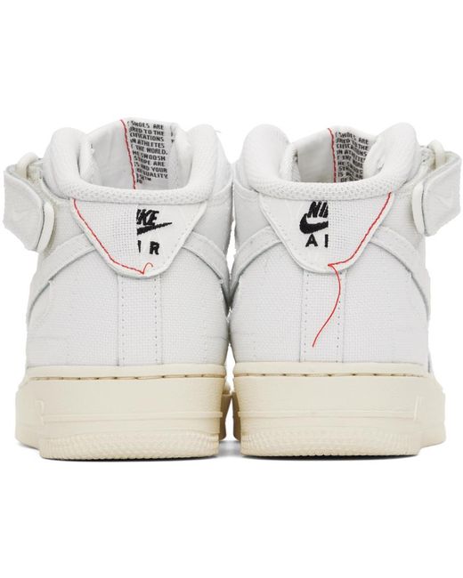 Nike Black White Air Force 1 '07 Mid Sneakers