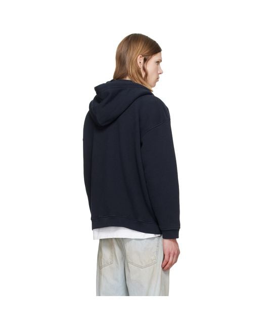 DSquared² Blue Logo Boyfriend Fit Zipped Hoodie for men