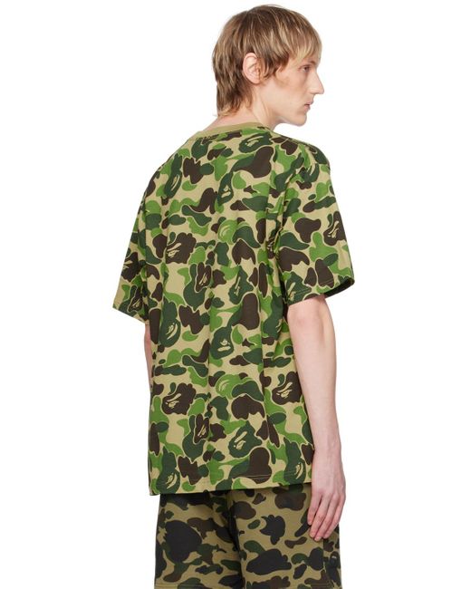 A Bathing Ape Green Abc Camo T-shirt for men
