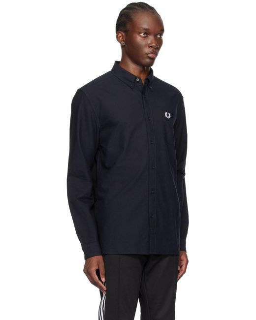Fred Perry Blue Button Shirt for men