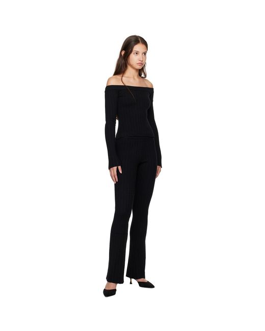 GUIZIO Black Camille Lounge Pants