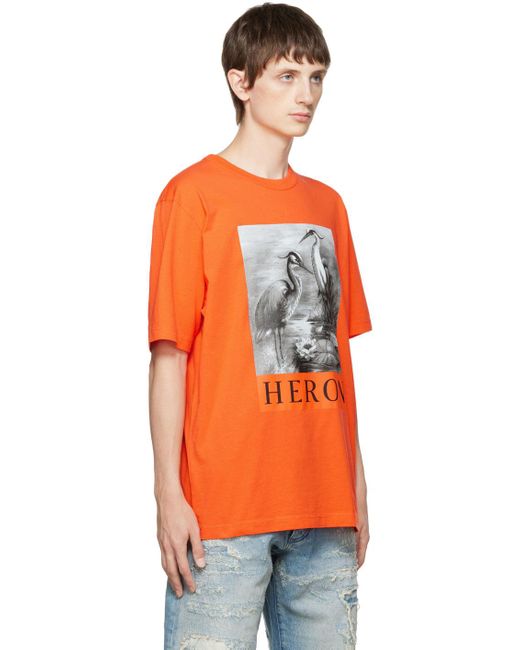 Homme T-shirts T-shirts Heron Preston T-shirt en coton à imprimé Heron Coton Heron Preston pour homme en coloris Bleu 