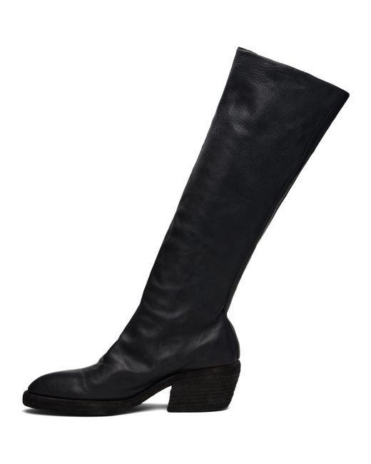 Guidi Black Soft Horse Side Zip Hi Boots