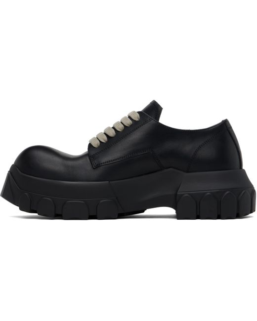【Rick Owens】HOLLYWOOD レースアップ ボゾ トラクター Black Hollywood Lace-Up Bozo Tractor Derbys by Rick Owens on