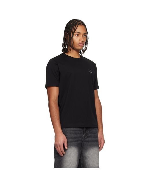 Dime Black Cursive Small Logo T-Shirt for men