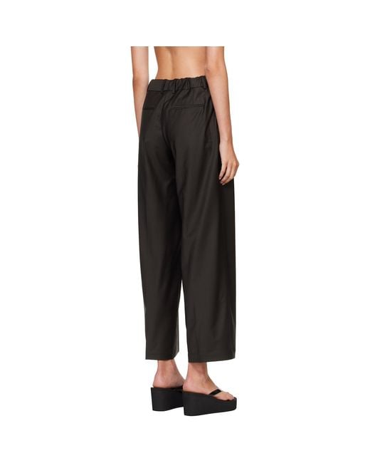 Cordera Black Low Rise Virgin Wool Trousers