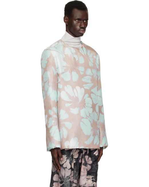 Dries Van Noten Black Silk Long Sleeve Top for men