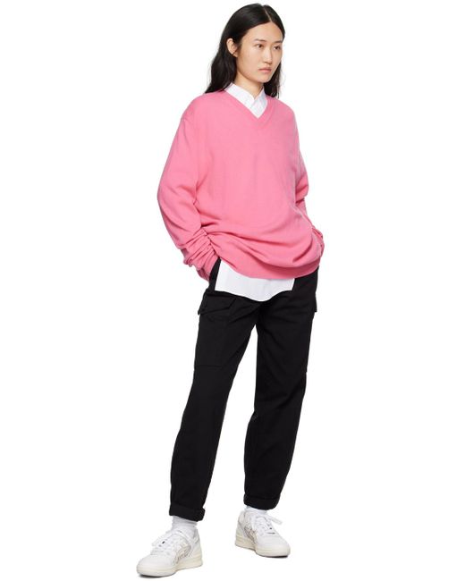 Comme des Garçons Comme Des Garçons Shirt Pink V-neck Sweater