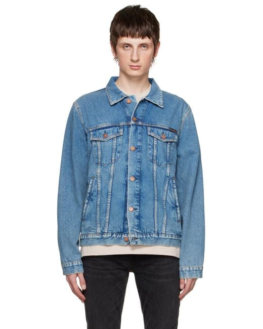 Nudie Jeans Blue Robby Denim Jacket for men