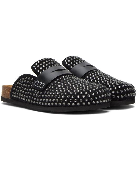 J.W. Anderson Black Crystal Loafers