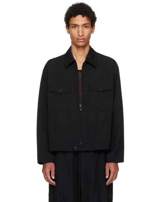 ジャケット・アウター Vintage｜Special Black): JACKET(S LAPEL ASYMMETRY GABARDINE WOOL Black Gabardine Wool Jacket Tailored Y's ジャケット・アウター