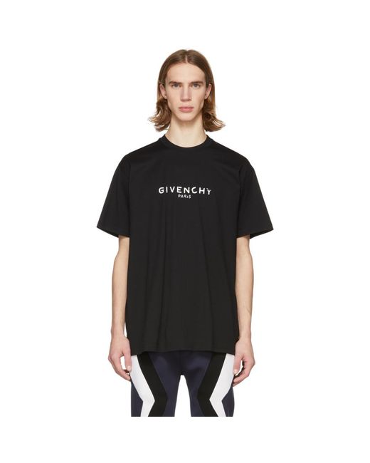 Givenchy Paris Logo Tee in Black for Men - Save 50% - Lyst