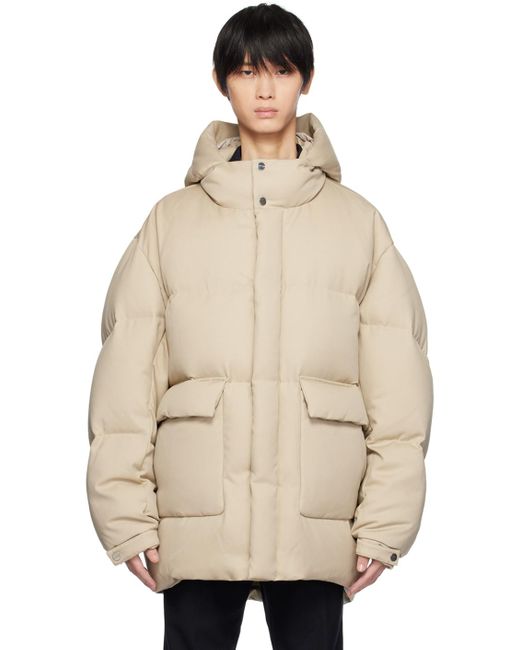 Wooyoungmi Natural Beige Quilted Down Jacket for men
