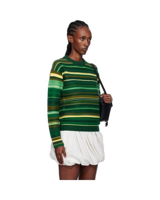 J.W. Anderson Green Multi Stripe Sweater