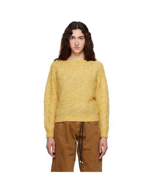 Isabel Marant Yellow Ponara Pullover Sweater