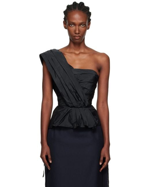Maison Margiela Black Pleated Top