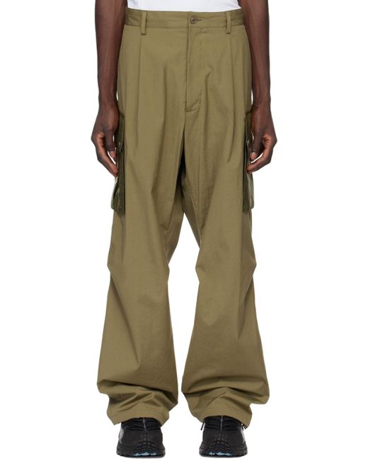 Moncler Green Khaki Cargo Pants for men