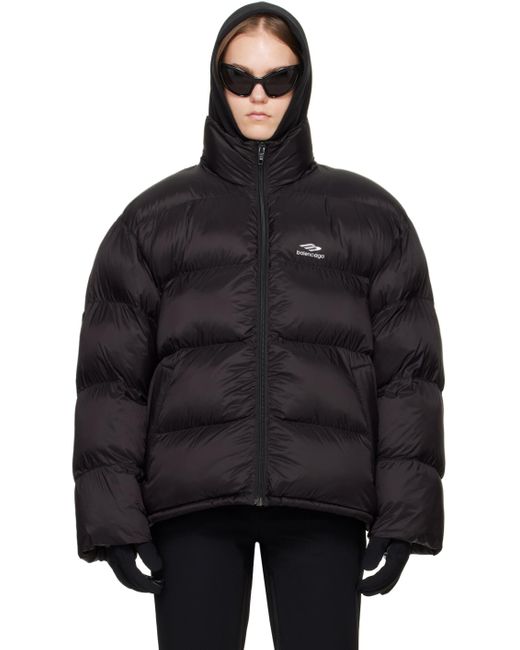 Balenciaga Black 3b Sports Icon Puffer Jacket