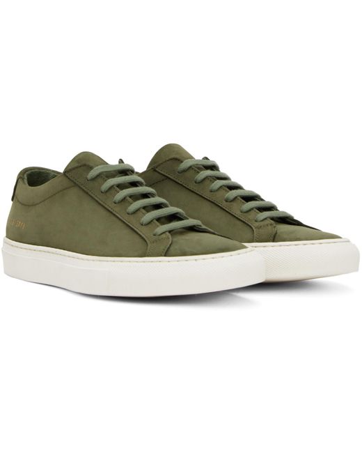 Common Projects Black Khaki Achilles Sneakers for men