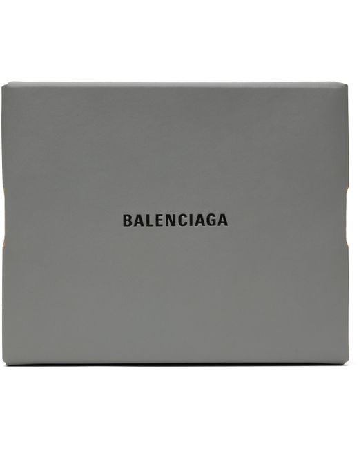 Balenciaga Gray Shopper Sneaker Box Clutch for men