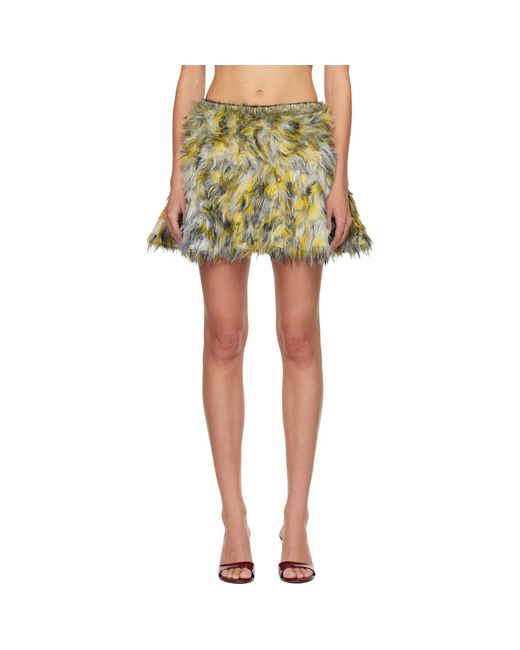 DIESEL Yellow M-Astrella Miniskirt
