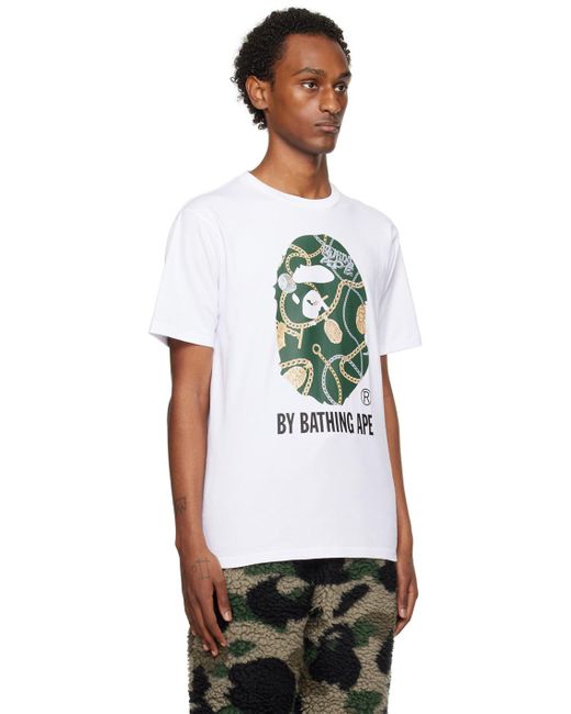 A Bathing Ape White Jewels T-shirt for men