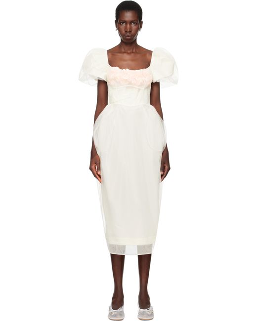 Simone Rocha Ssense限定 Bridalカプセルコレクション Bust Detail Carnation マキシドレス Black