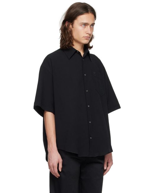 AMI Black Button Up Shirt for men
