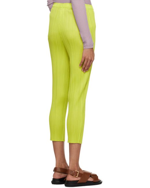 Pleats Please Issey Miyake Yellow Monthly Colors December Trousers