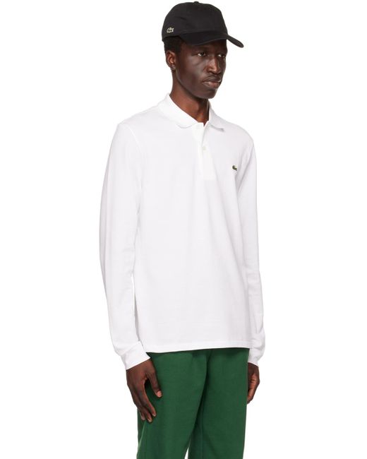 メンズ Lacoste ホワイト クラシック ポロシャツ Green