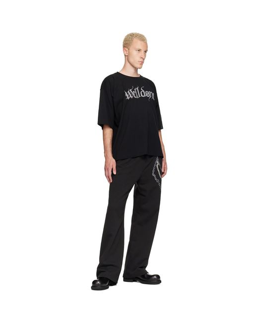 we11done Black Devil Arms Up T-Shirt for men