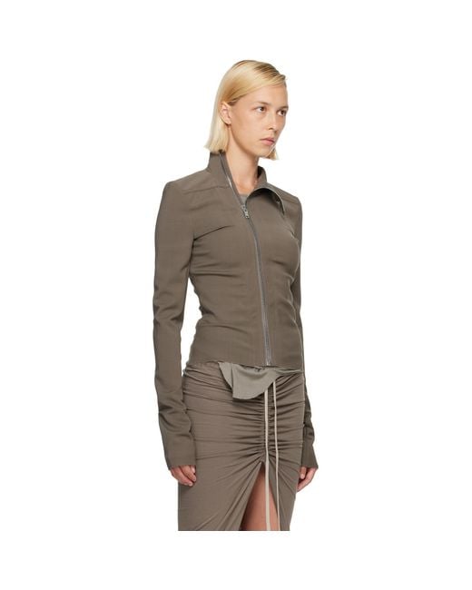 Rick Owens Brown Tower Gary Jacket