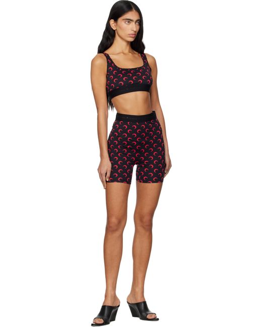 MARINE SERRE Blue Ssense Exclusive Moon Printed Jersey Biker Shorts