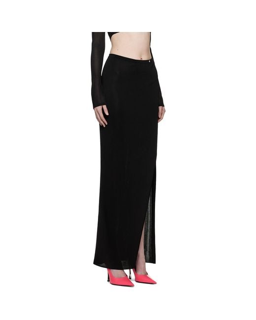 Versace Black Vented Maxi Skirt