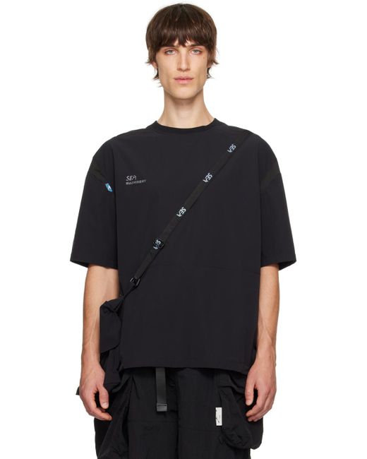 Archival Reinvent Black Wind And Sea Edition Curve Bag & T-Shirt Set for men