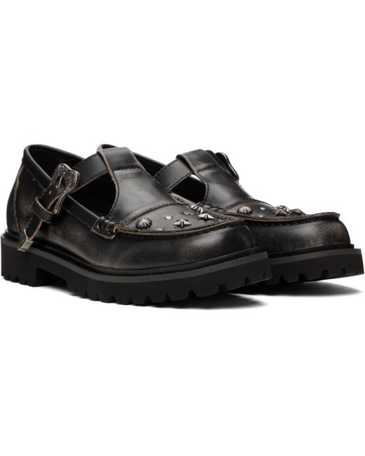 ANDERSSON BELL Black Western Mary Jane Loafers for men