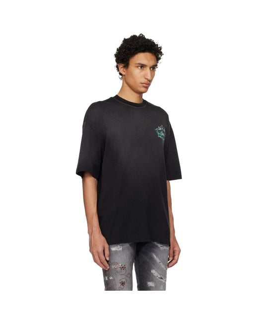 Amiri Black Chateau Crest T-Shirt for men