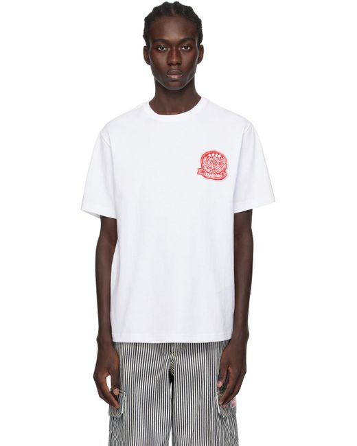 メンズ KENZO オフホワイト Paris Drawn Varsity Tシャツ White